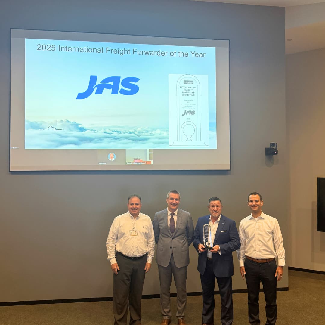 JAS Named Parker Hannifin’s Forwarder of the Year for 2025